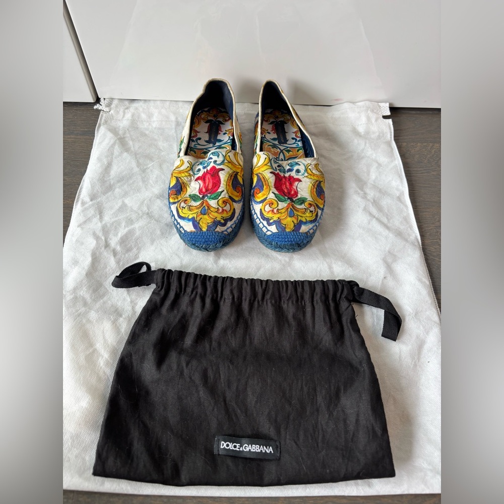 Dolce & Gabbana Floral Majolica Espadrilles